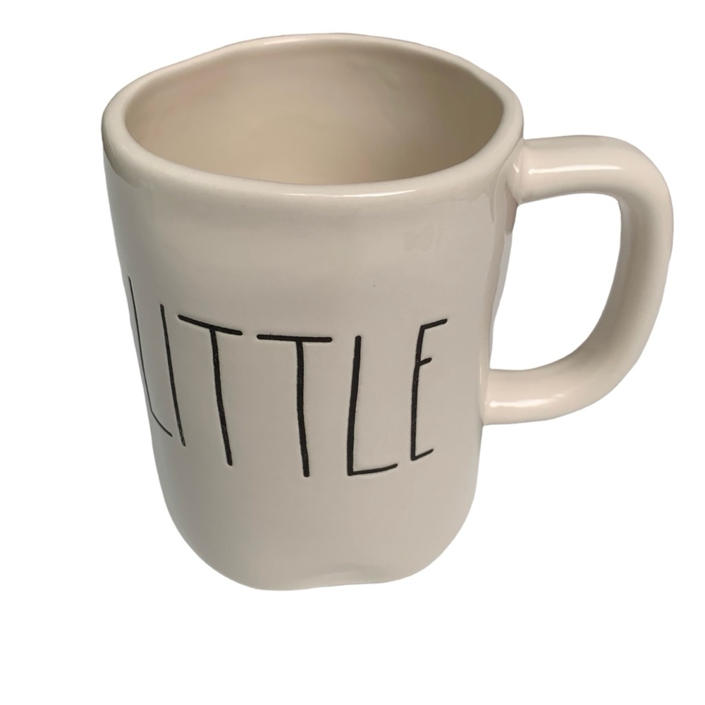 Rae Dunn BIG LITTLE Mug Box Set of 2 White Black Large Letters New 2017 OG - Picture 12 of 17